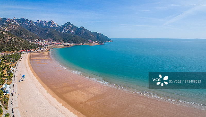 青岛崂山沙子口流清河海滩图片素材