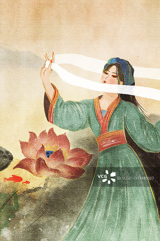 西施浣纱图片素材