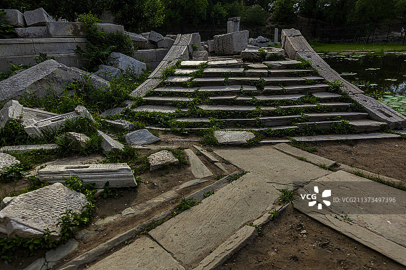 圆明园遗址图片素材