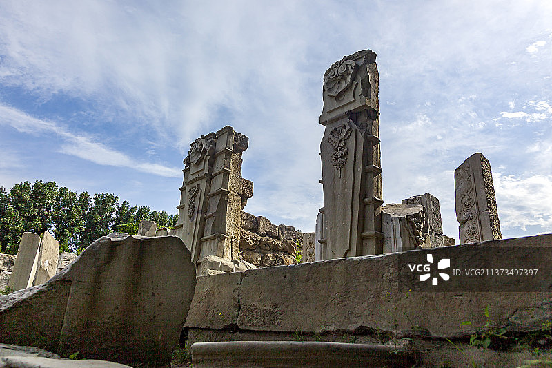 圆明园遗址图片素材