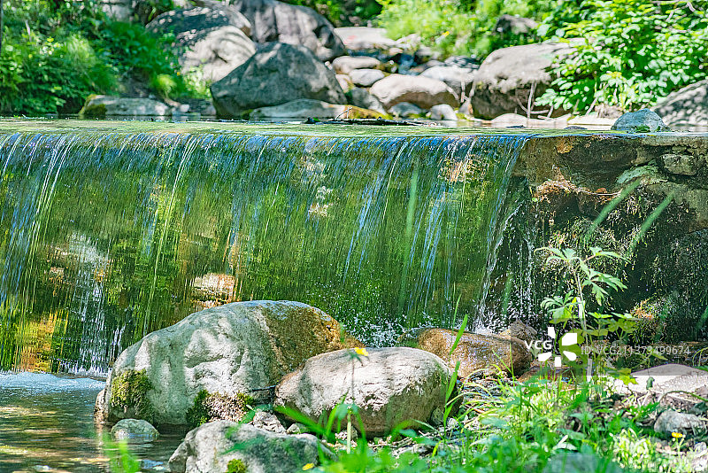 北京延庆玉渡山风景区峡谷河流溪水图片素材
