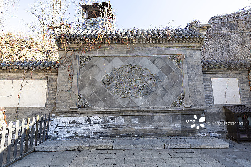 北京密云古北水镇：震远镖局影壁（照壁）图片素材