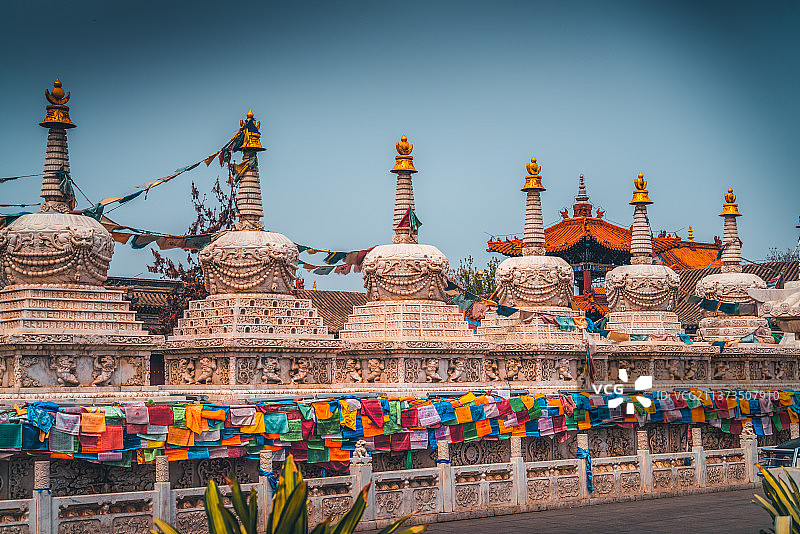 大召释迦八塔+内蒙古呼和浩特市玉泉区图片素材