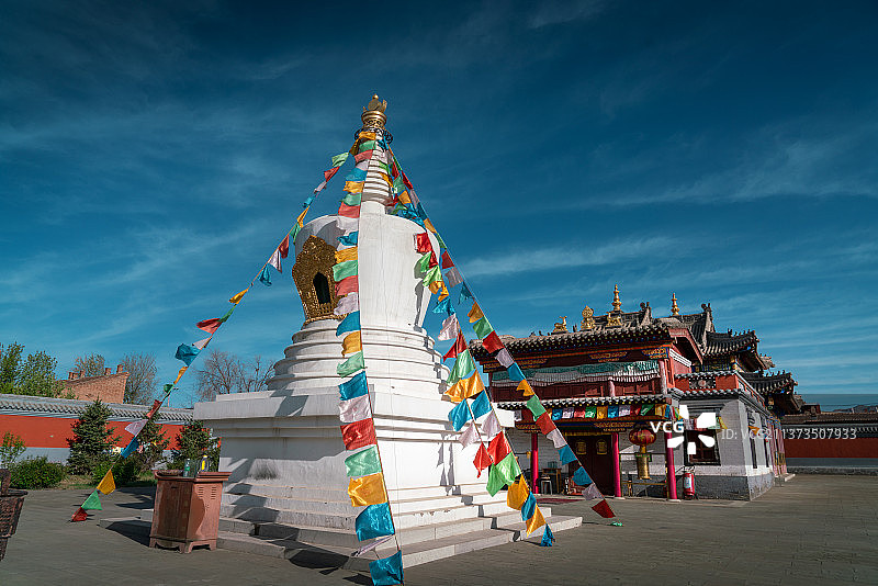 白塔寺+内蒙古呼和浩特市土默特左旗图片素材