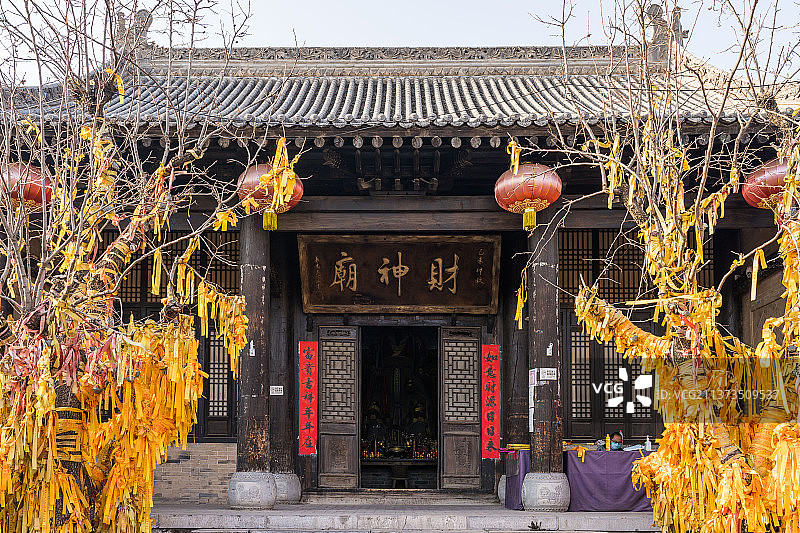 西安袁家村财神庙图片素材
