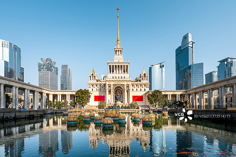 上海展览中心图片素材