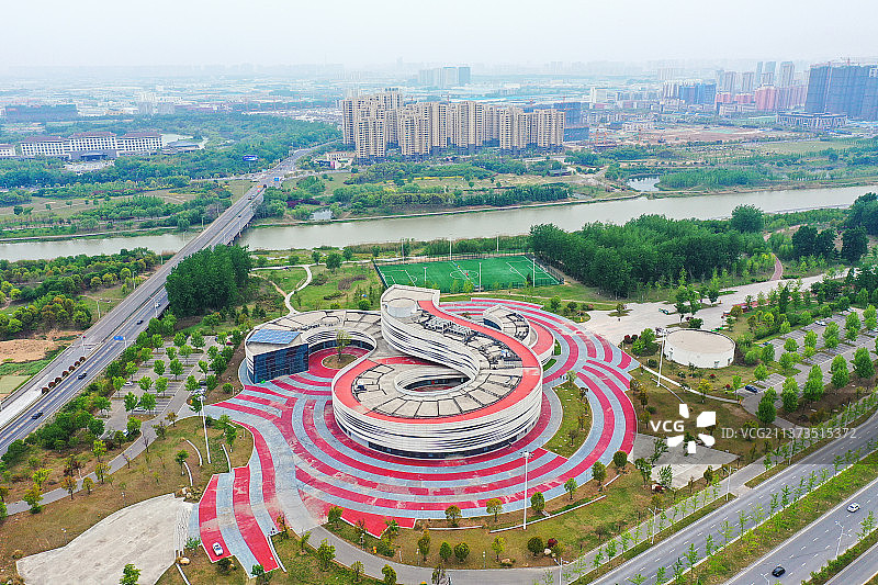 自行车运动公园+江苏省淮安市淮阴区古淮河西游记文化旅游区图片素材