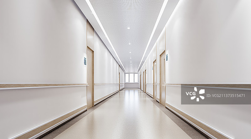 现代医院病房走廊图片素材
