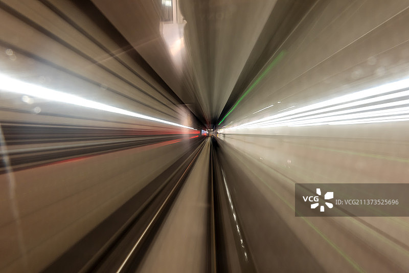 上海地铁隧道图片素材