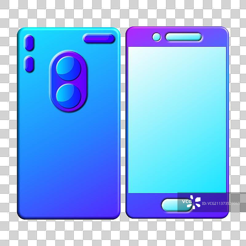 3D手机模型正面背面图片素材