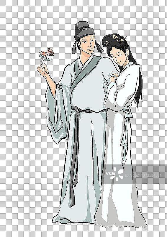 古代夫妻图片素材