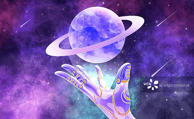 太空科技概念插画图片素材