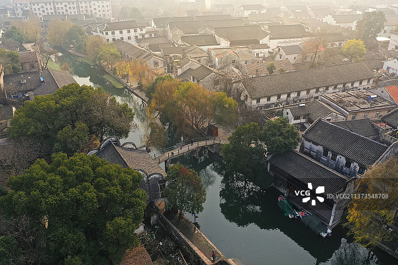 古镇晨光+浙江省湖州市南浔区南浔古镇图片素材