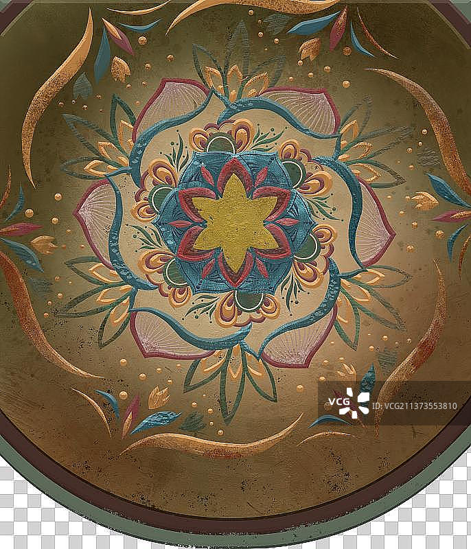 藻井花纹图片素材