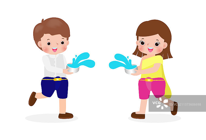 泰国泼水节新年背景图片素材