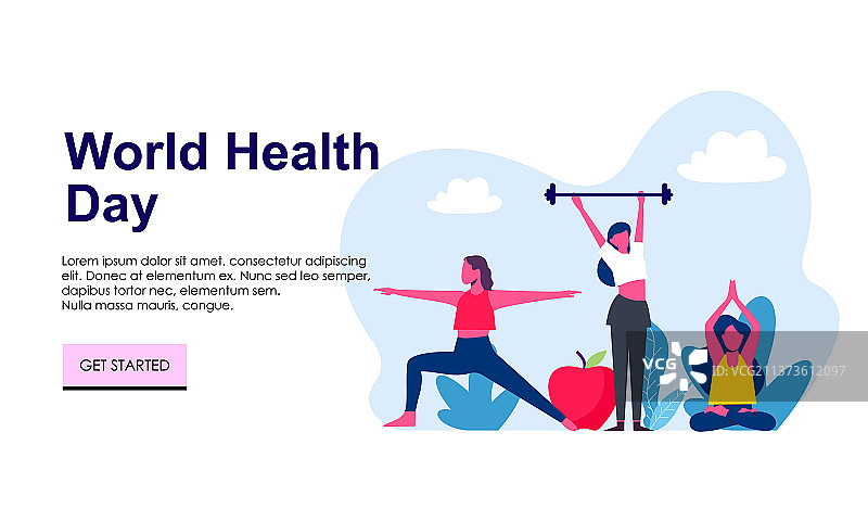 世界健康日扁平风设计图片素材
