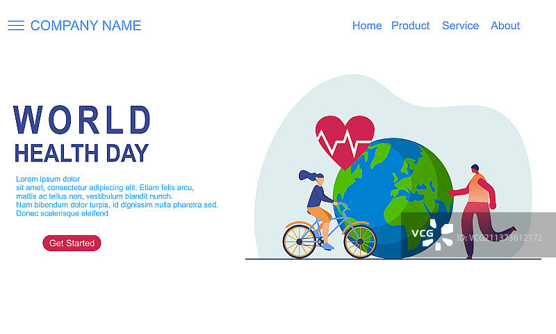 世界健康日扁平风设计图片素材