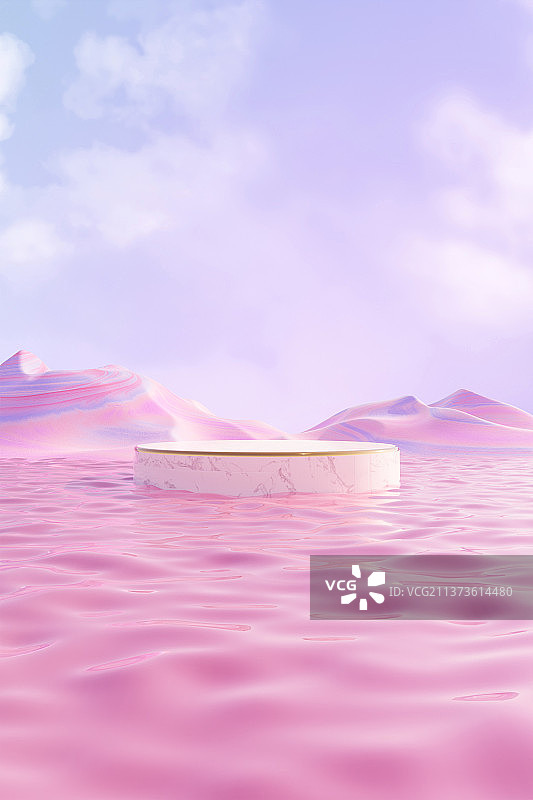 3D梦幻水面展示台背景图片素材