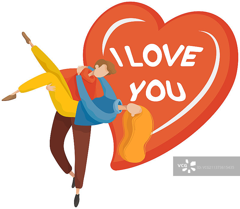 充满爱意的男人抱着他的女人幸福情侣图片素材