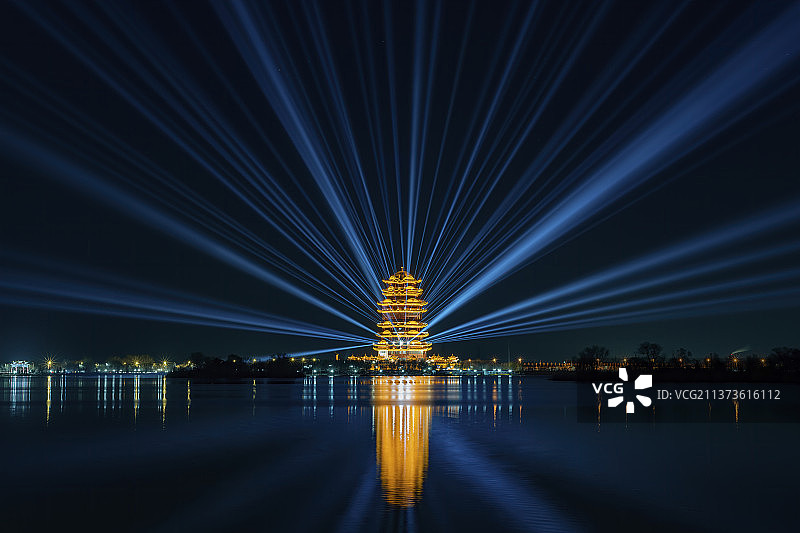 滨州黄河楼蒲湖风景区图片素材