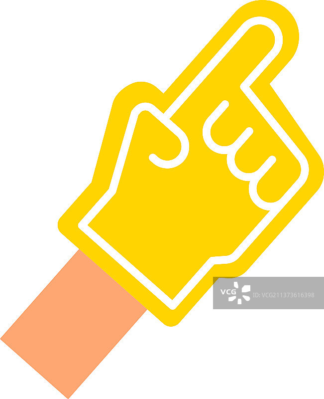 头号粉丝泡沫手掌图标图片素材