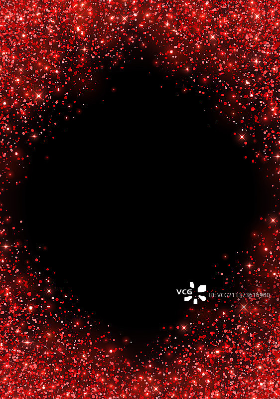 闪耀红色闪光菱形框架宣传单图片素材