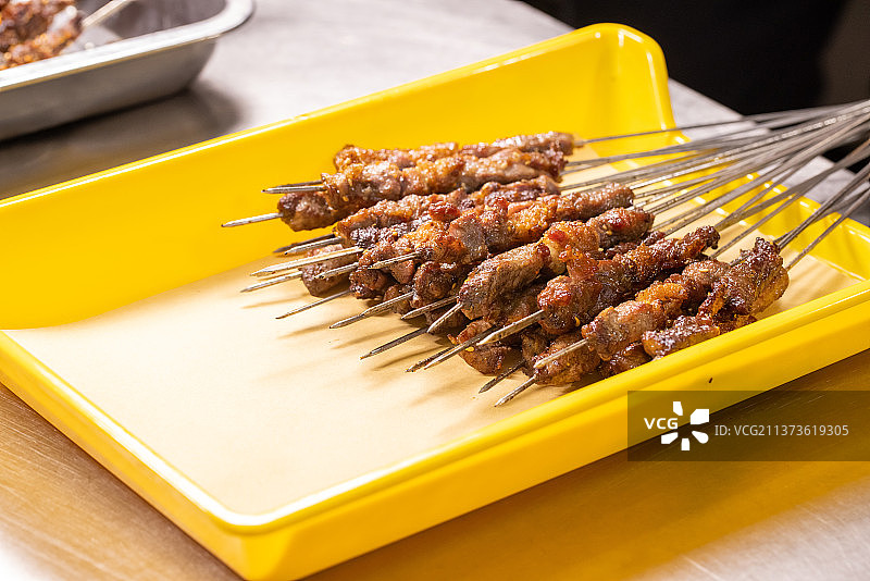 东北烧烤肉串图片素材