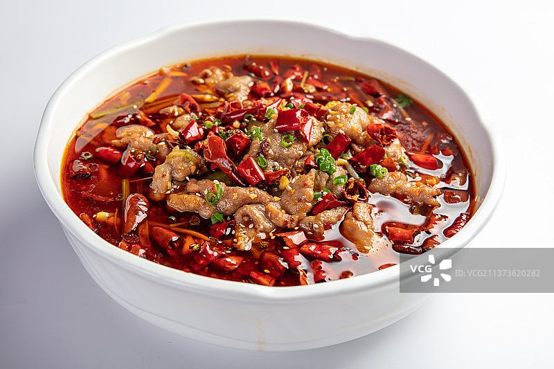四川菜水煮牛肉麻辣牛肉图片素材