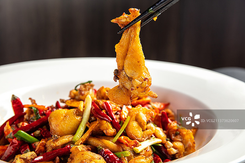 四川菜干锅牛蛙图片素材