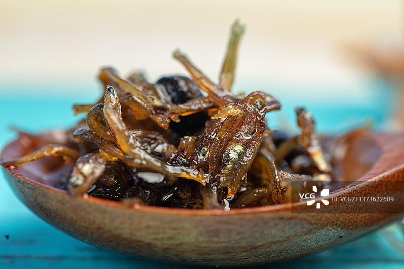 海产调味品小鱼干酱图片素材