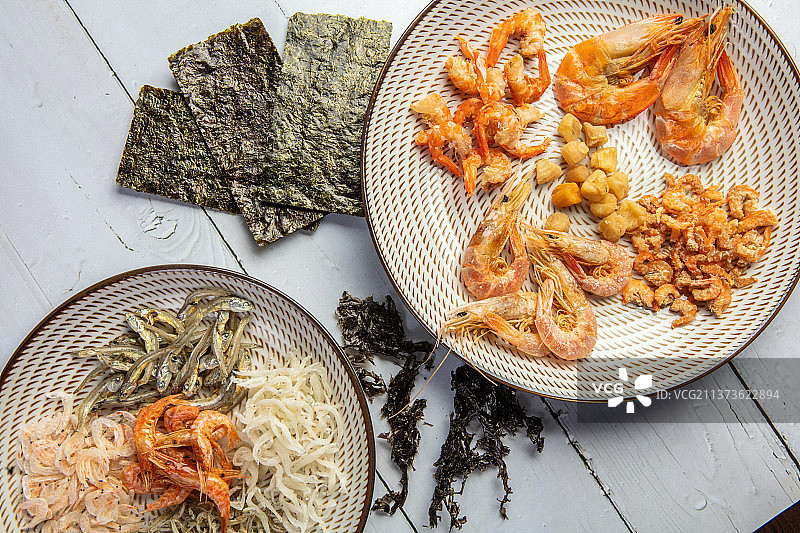 海鲜调味品鱼干虾干食品小零食图片素材