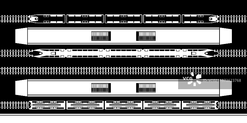 火车站的客运列车图片素材