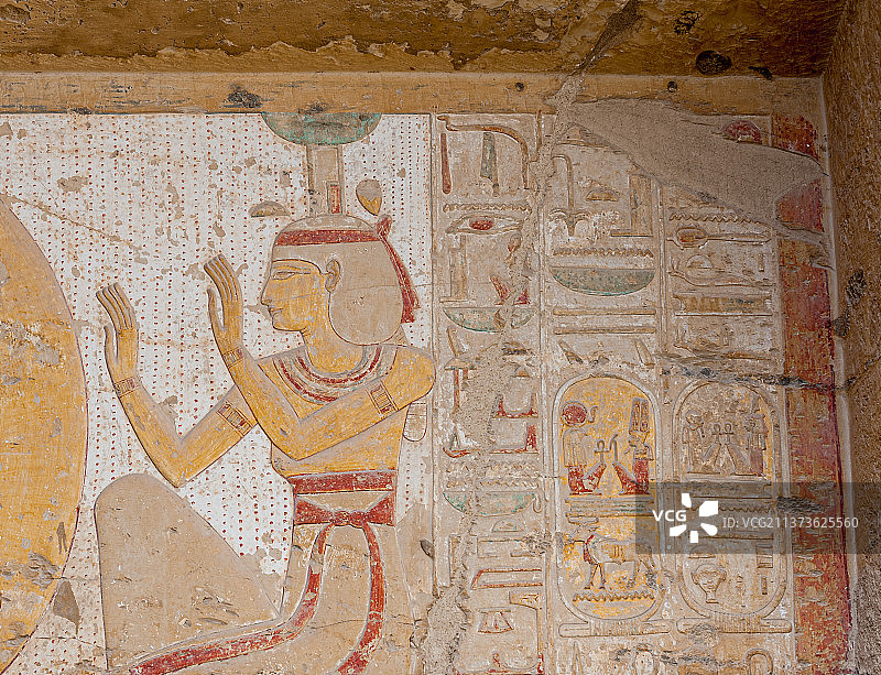 埃及帝王谷法老陵墓之壁画图片素材