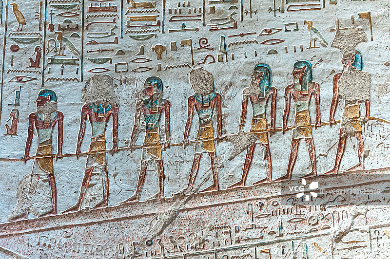 埃及帝王谷法老陵墓之壁画图片素材