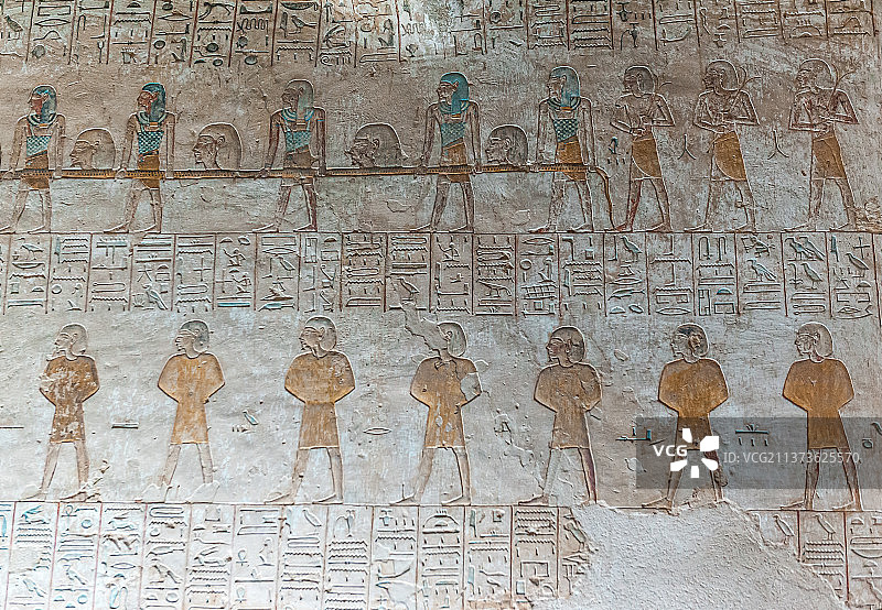 埃及帝王谷法老陵墓之壁画图片素材