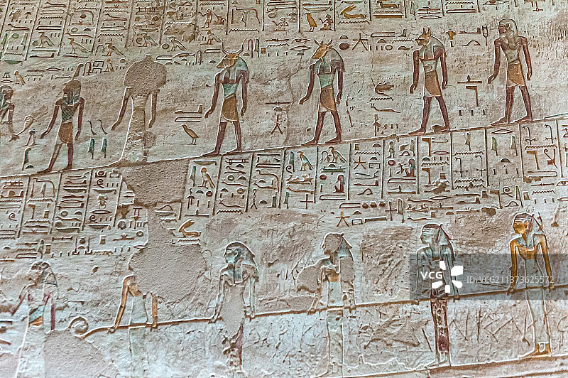 埃及帝王谷法老陵墓之壁画图片素材