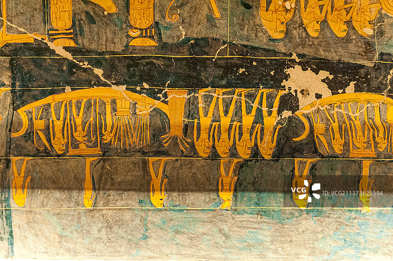 埃及帝王谷法老陵墓之壁画图片素材