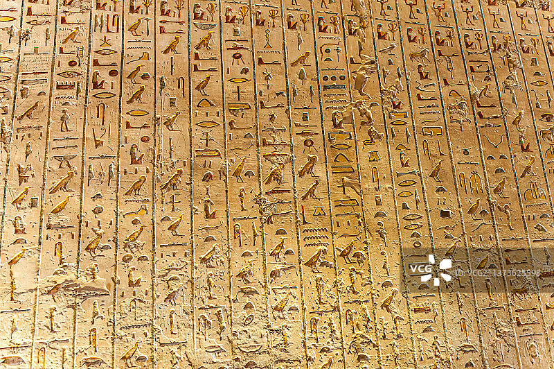 埃及帝王谷法老陵墓之壁画图片素材