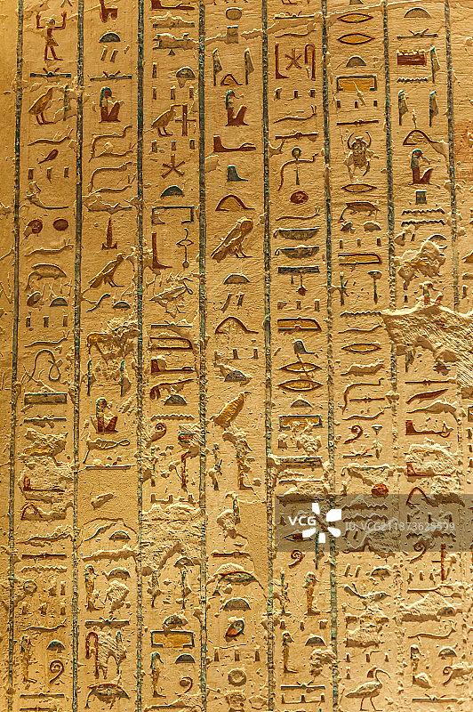 埃及帝王谷法老陵墓之壁画图片素材