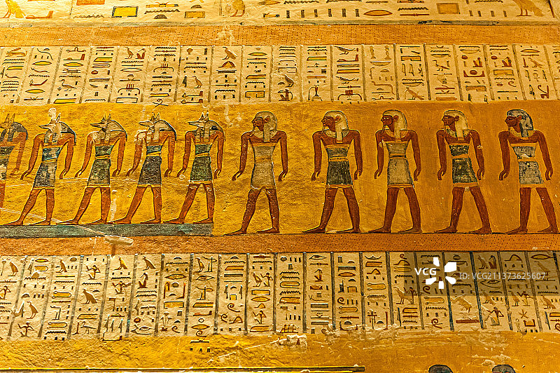 埃及帝王谷法老陵墓之壁画图片素材