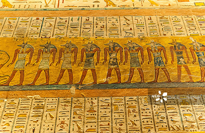 埃及帝王谷法老陵墓之壁画图片素材