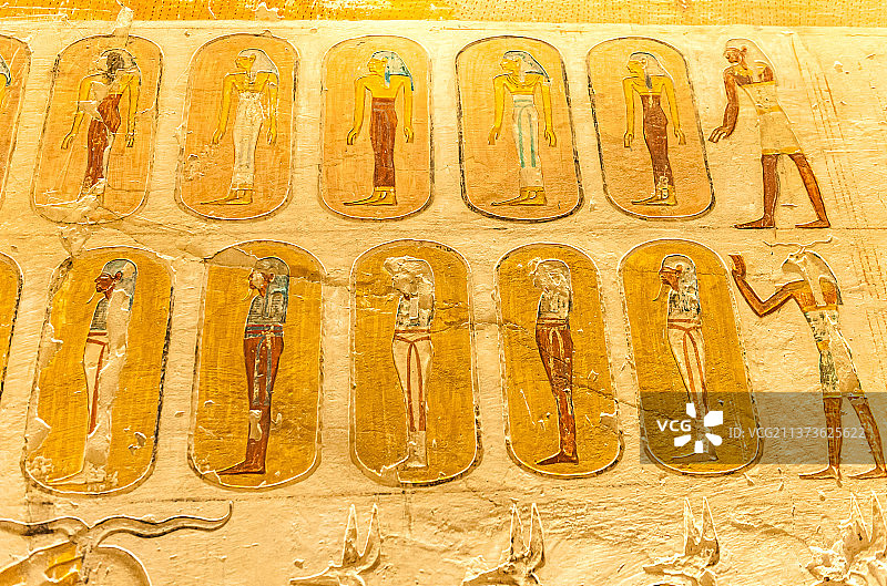 埃及帝王谷法老陵墓之壁画图片素材