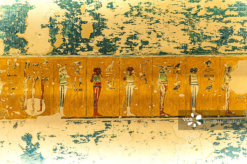 埃及帝王谷法老陵墓之壁画图片素材