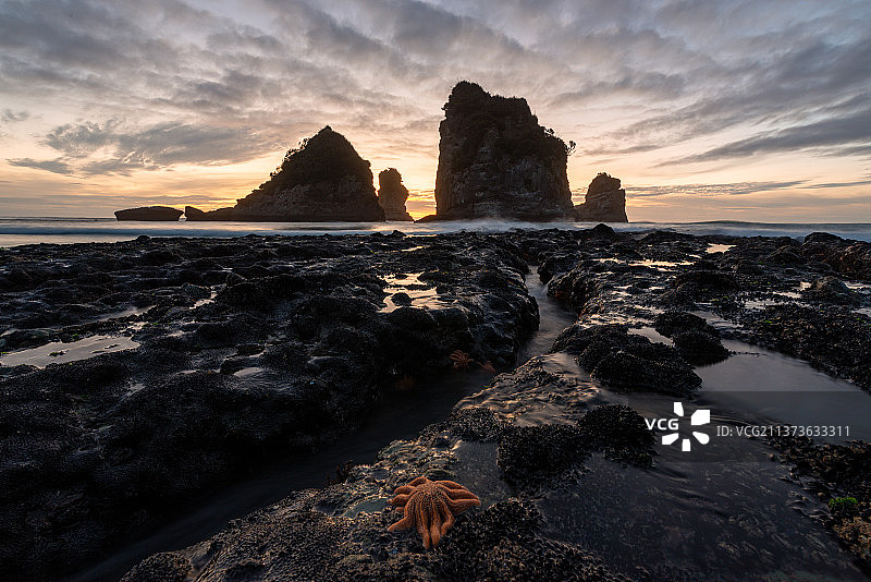 日落时的海景图片素材