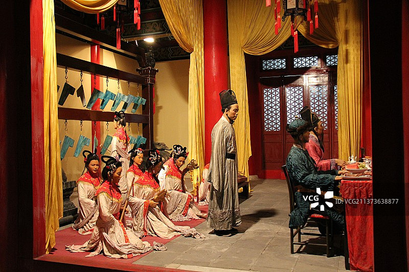 北京十三陵明皇宫蜡像馆（明皇蜡像宫）：俺答封贡图片素材