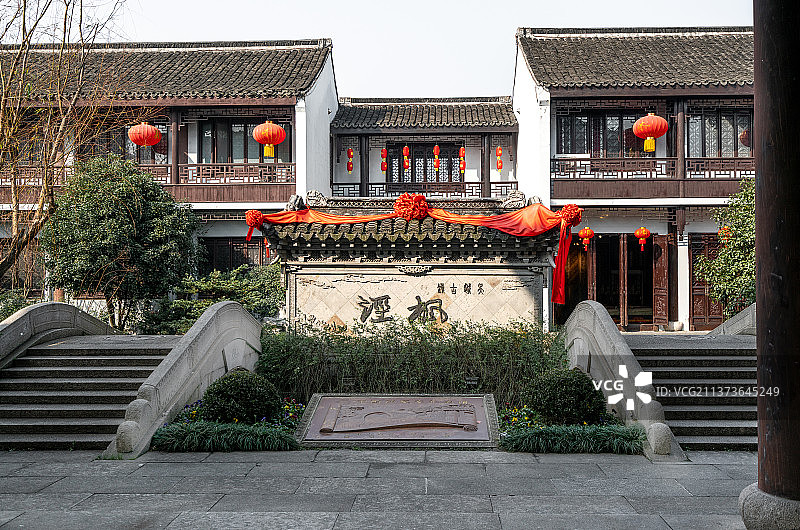 上海枫泾古镇建筑图片素材