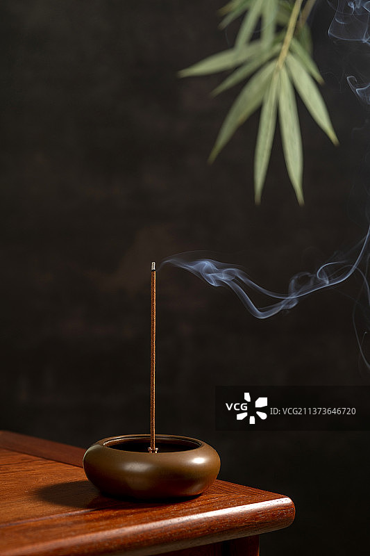 线香香插特写图片素材