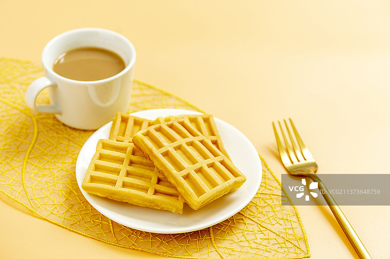 烘焙点心华夫饼特写图片素材