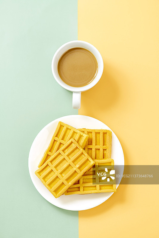 烘焙点心华夫饼特写图片素材