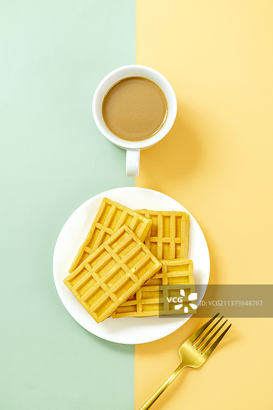 烘焙点心华夫饼特写图片素材